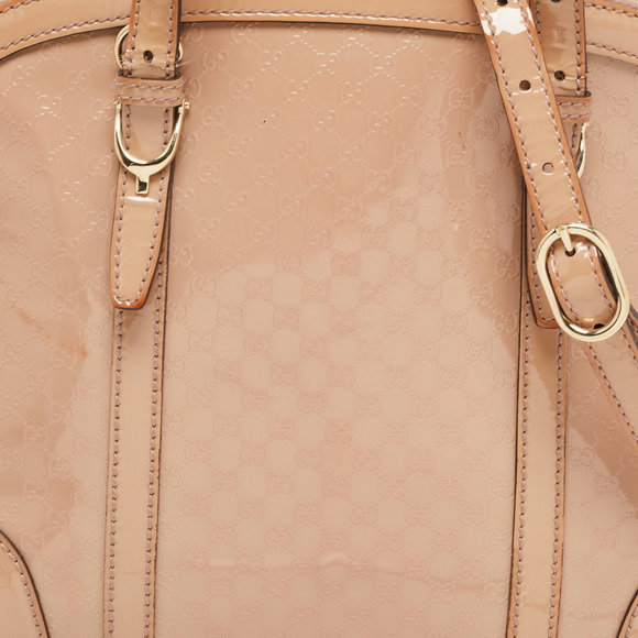 GUCCI Pink Microssima Patent Leather Nice Dome Satchel - Picture 5 of 8